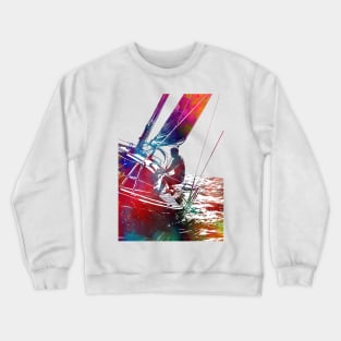 Yacht racing sport art #yachting Crewneck Sweatshirt